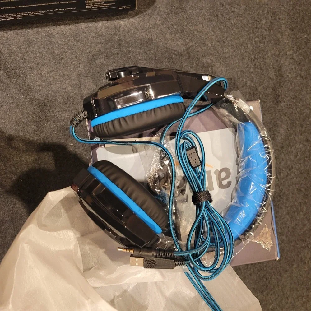 NEW BENGOO G9000 Stereo Pro Gaming Headset PS4 PC Xbox‎ One &Tablet Blue @31